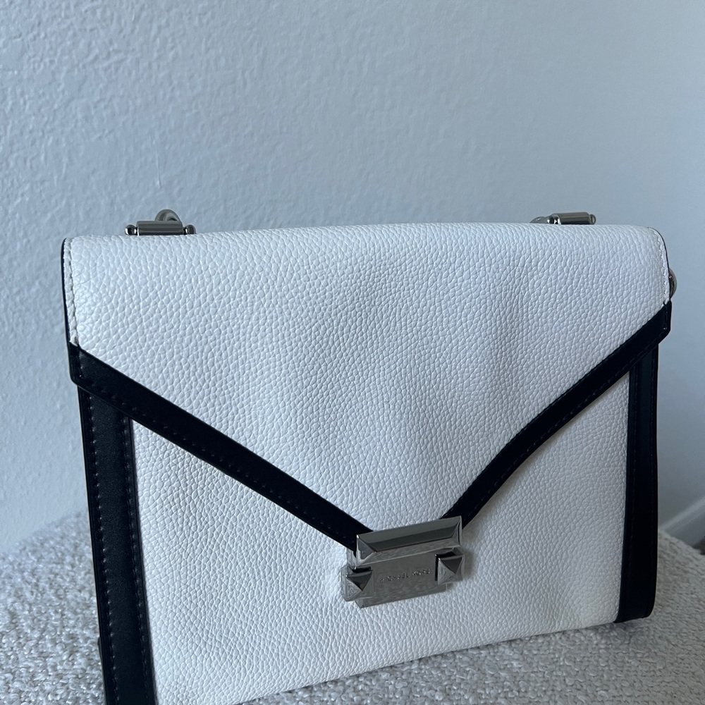 Michael Kors Black and White Crossbody Bag - Picture 5 of 6